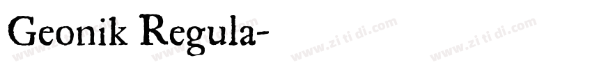 Geonik Regula字体转换